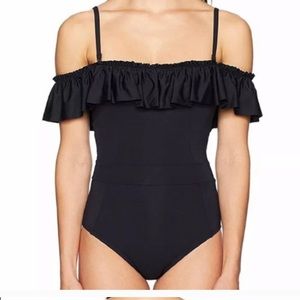 BRAND NEW! Black off-the-shoulder swimsuit